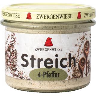 Zwergenwiese 4-Pfeffer Streich, 180 gr Glas