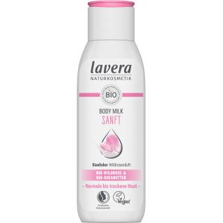 lavera Body Milk Sanft, 200 ml Flasche