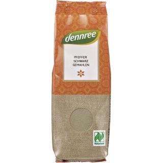 dennree Pfeffer schwarz, gemahlen, 65 gr Packung