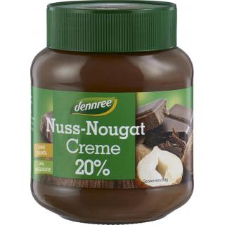 dennree Nuss Nougat Creme, 400 gr Glas -20% Haseln