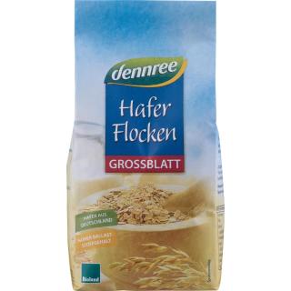 dennree Haferflocken Großblatt, 500 gr Packung