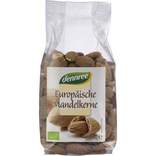 dennree Europäische Mandelkerne, ungeschält, 250 g