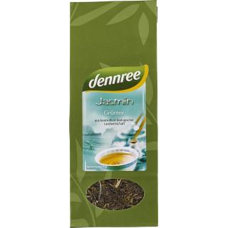 dennree Jasmin Grüntee, 100 gr Packung
