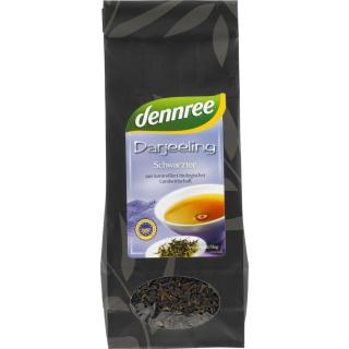 dennree Darjeeling Schwarztee, 100 gr Packung