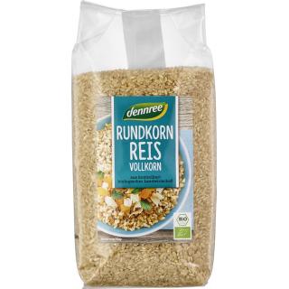 dennree Rundkornreis Vollkorn, Italien, 1 kg Packu