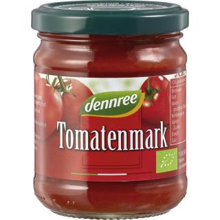 dennree Tomatenmark, 22% Trockenmasse, 200 gr Glas