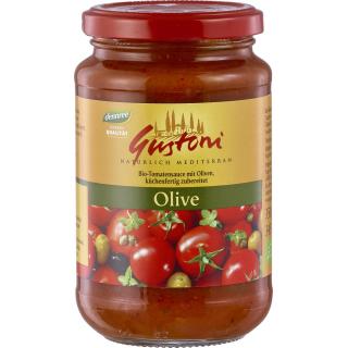 Gustoni Olive, Tomatensauce mit Oliven, 350 gr Gla