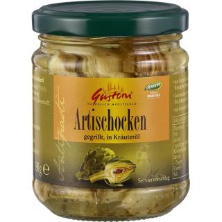 Gustoni Artischockenhälften gegrillt, in Kräuteröl