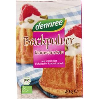 dennree Backpulver, 4 x20 gr, 80 gr Packung
