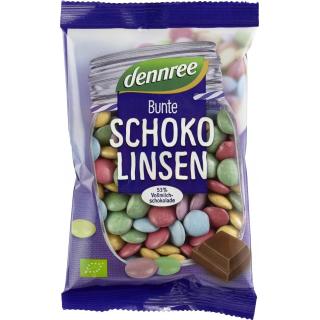 dennree Bunte Schokolinsen, 100 gr Packung
