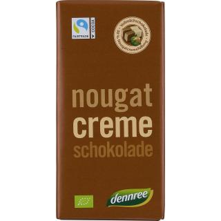 dennree Vollmilchschokolade mit Nougatcremefüllung