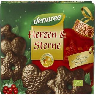 dennree Herzen und Sterne mit Orangenfrucht-Füllun