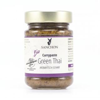 Sanchon Green Thai Curry Paste mild, 190 gr Glas