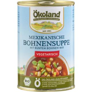 Ökoland Mexikanische Bohnensuppe, 400 gr Dose