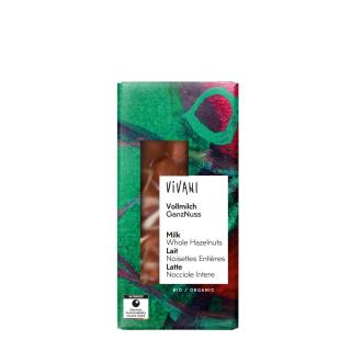 Vivani Vollmilch Ganznuss, 100 gr Stück