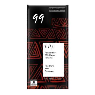 Vivani Feine Bitter 99%, 80 gr Stück