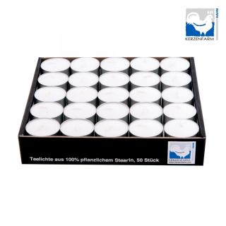Kerzenfarm Stearinteelichter in Alu-Hülle, 50 St P