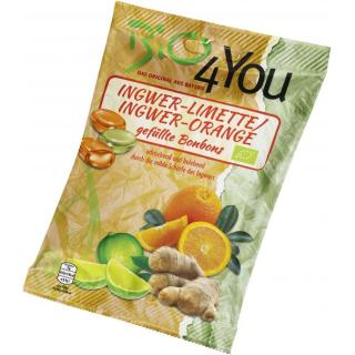 Bio4you Ingwer-Limette & Ingwer-Orange Bonbons, 75