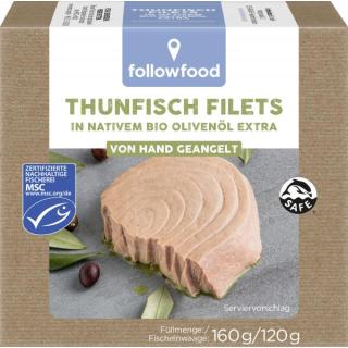 followfish Thunfisch Filets  in Bio-Olivenöl, 160