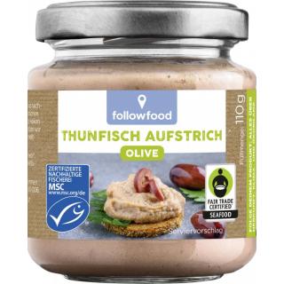 followfish Thunfisch-Creme Olive, 110 gr Glas