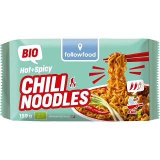 followfood Hot + Spicy Chili Noodles, 159 g Packun
