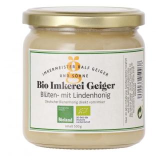 Imkerei Geiger Blütenhonig mit Linde, 500 gr Glas