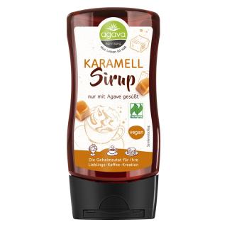 Agava Karin Lang Karamellsirup, 350 gr Flasche