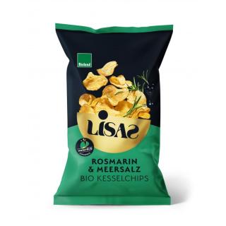Lisas Kesselchips Rosmarin &, 115 g Packung