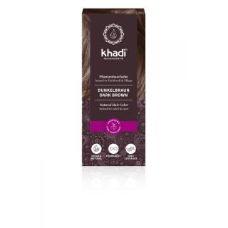 Khadi Pflanzenhaarfarbe Dunkelbraun, 100 gr Packun