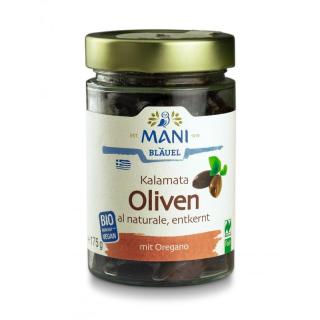 Oliven schwarz al naturale, entsteint, SB, Bläuel