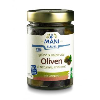 Grüne & Kalamata al Naturale, entsteint, SB,Bläuel
