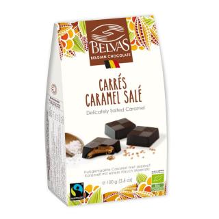 Belvas Carrés Caramel mit Salz, 100 gr Packung