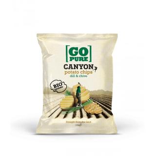 Go Pure Canyon Chips dill & chive, 125 gr Packung