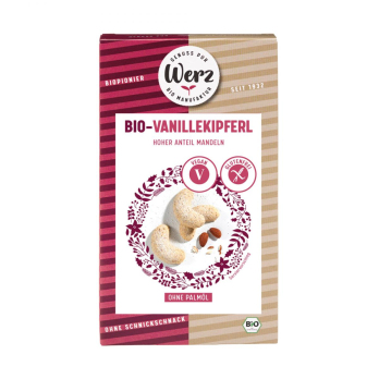 Werz Vanille Kipferl, 100 g Packung -glutenfrei
