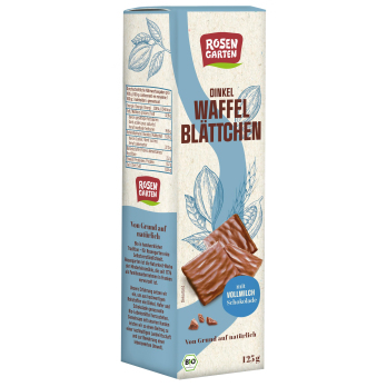 Rosengarten Dinkel-Waffelblättchen Vollmilch, 125g