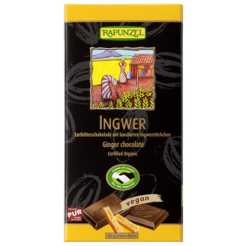 Rapunzel Zartbitterschokolade Ingwer 55% HIH, 80 g