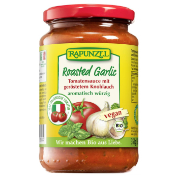 Rapunzel Tomatensauce Roasted Garlic, 330 ml Glas