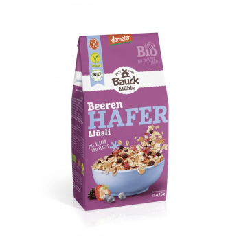 Bauckhof Hafer Müsli Beeren glutenfrei, 425 g Beut