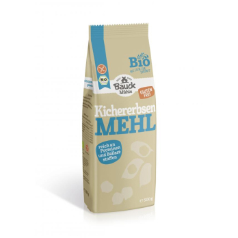 Bauck Hof Kichererbsenmehl, 500 gr Packung -gluten