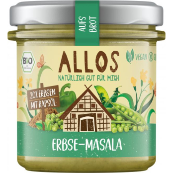 Allos Aufs Brot Erbse Masala, 140 gr Glas
