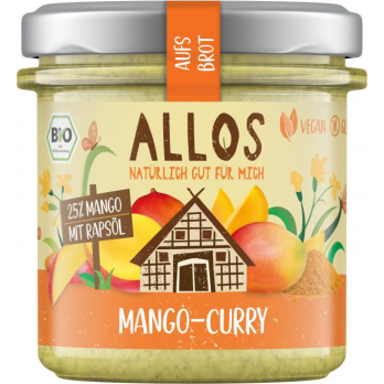 Allos Aufs Brot Mango Curry, 140 gr Glas