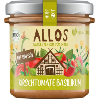 Allos Aufs Brot Tomate Basilikum, 140 gr Glas