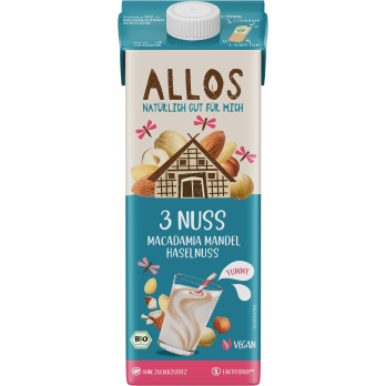 Allos 3 Nuss Drink - Macadamia, 1 L Packung