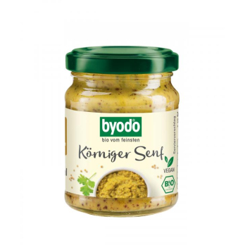 byodo Körniger Senf, mittelscharf, 125 ml Glas