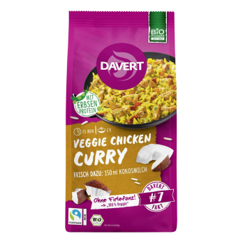 Davert Veggie Chicken Curry, 120 g Packung