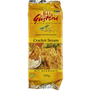 Gustoni Cracker Sesam, mit Rosmarin, 250 gr Packun
