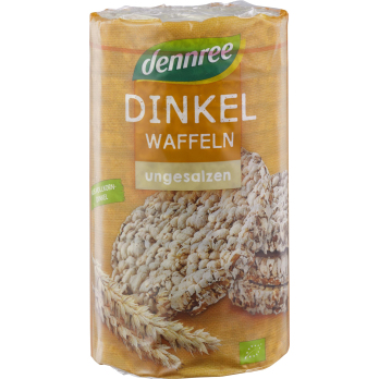 dennree Dinkelwaffeln ungesalzen, 100 gr Packung