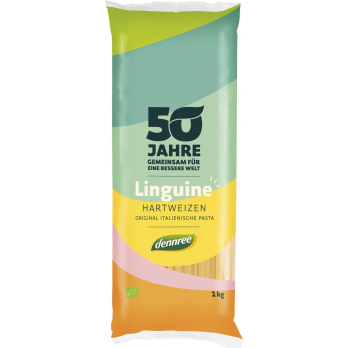 dennree Hartweizen-Linguine, 1 kg Packung -hell-