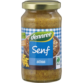 dennree Süßer Senf, 200 ml Glas