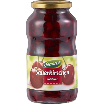 dennree Sauerkirschen, entsteint, 700 gr Glas (350